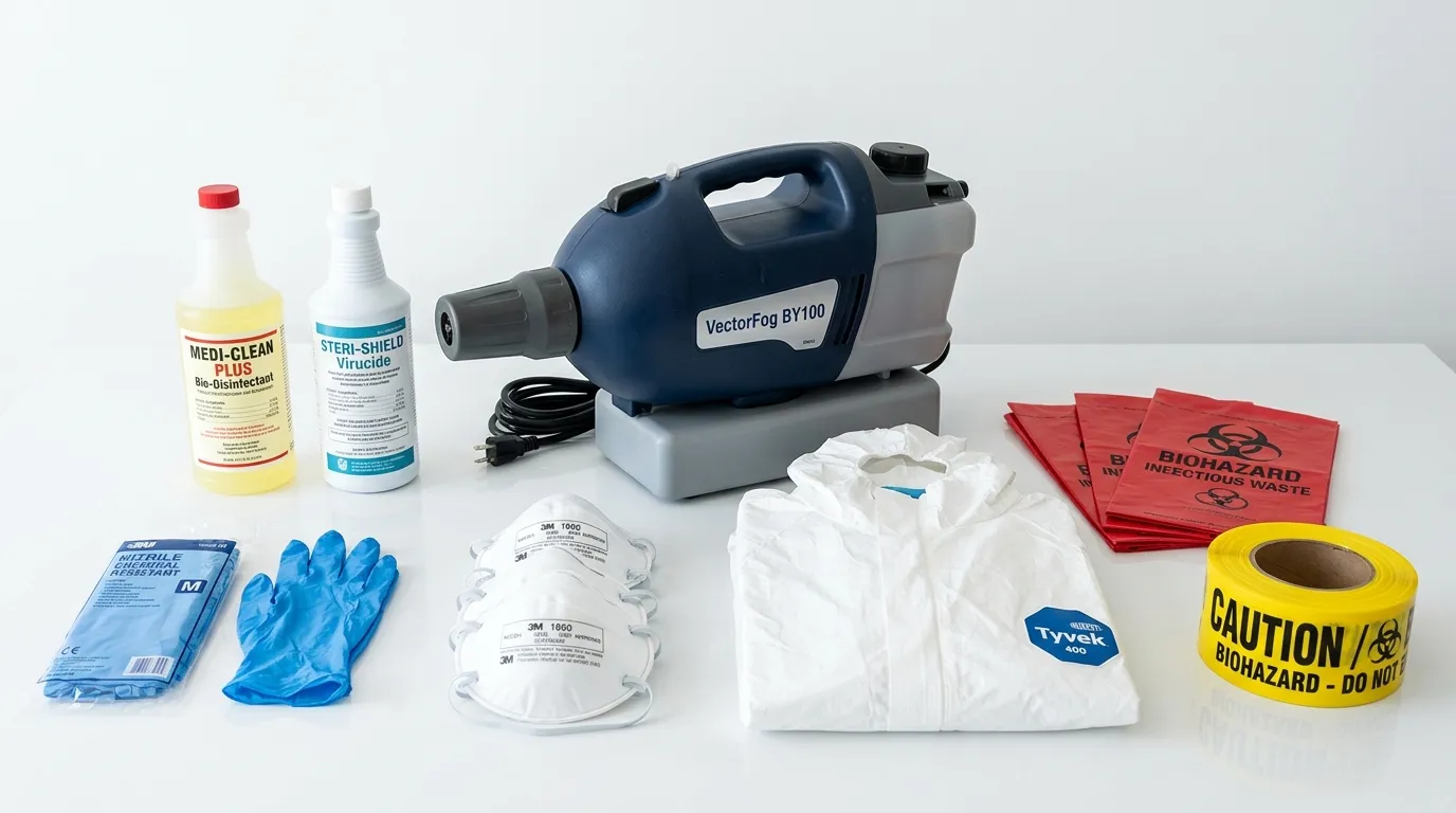 Professional biohazard remediation crew working in Prairie View